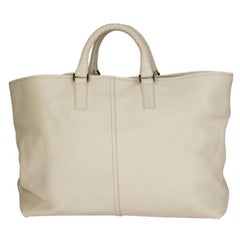 BOTTEGA VENETA off-white leather Tote Bag