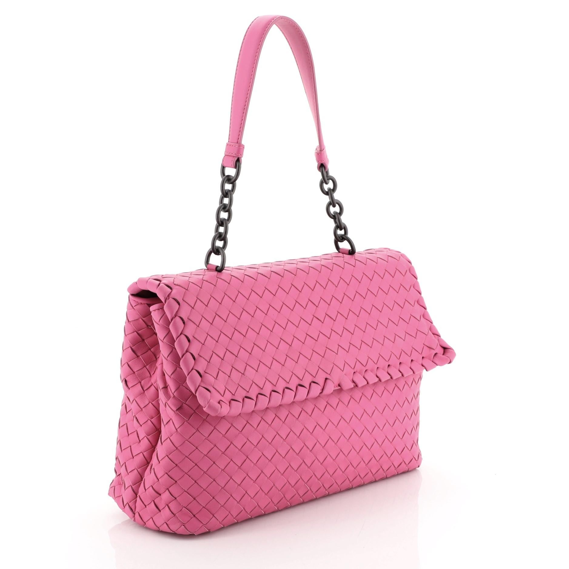 Pink Bottega Veneta Olimpia Shoulder Bag