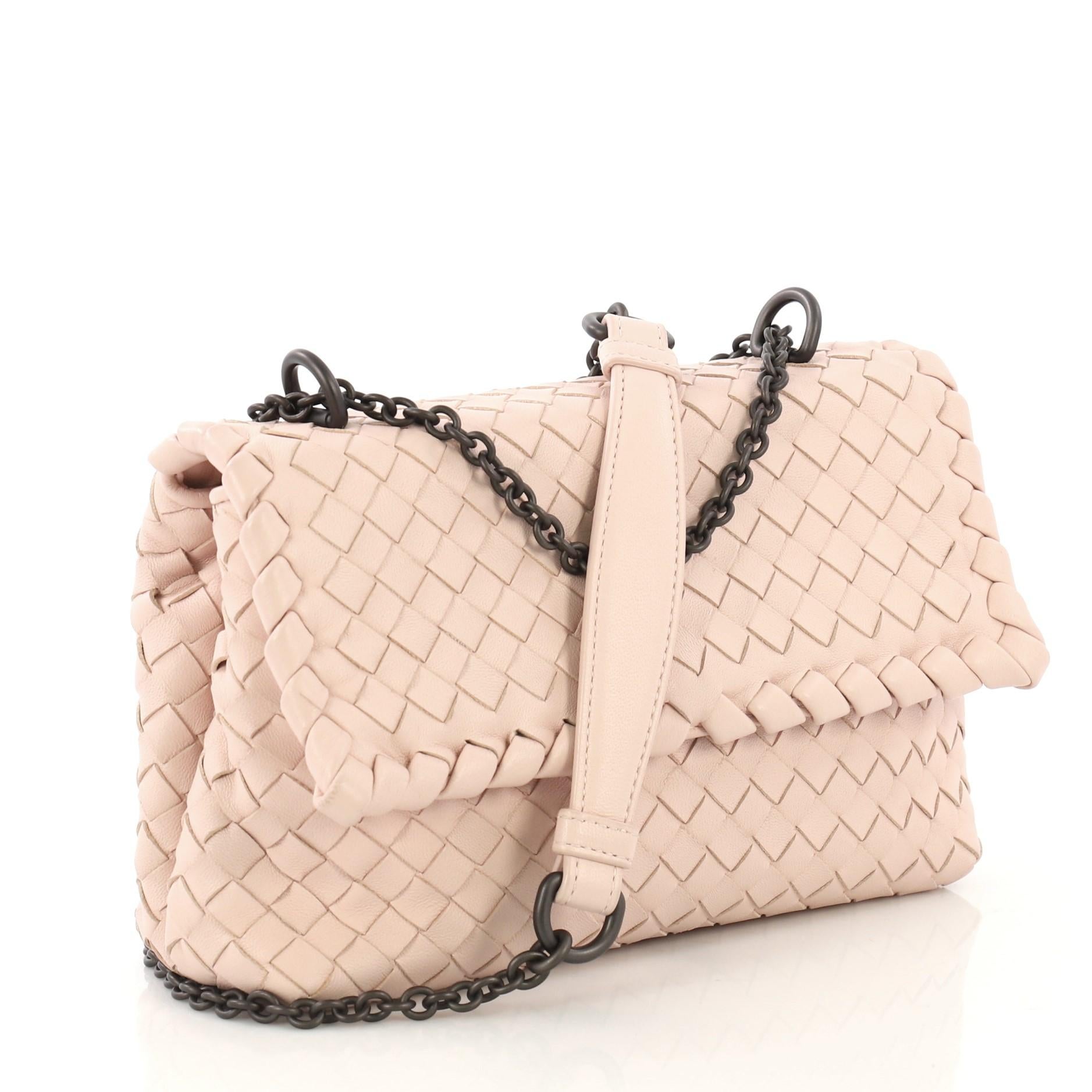 Beige Bottega Veneta Olimpia Crossbody Bag Intrecciato Nappa Baby