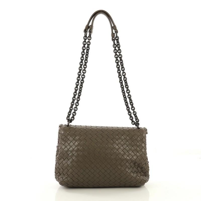 Black Bottega Veneta Olimpia Crossbody Bag Intrecciato Nappa Small