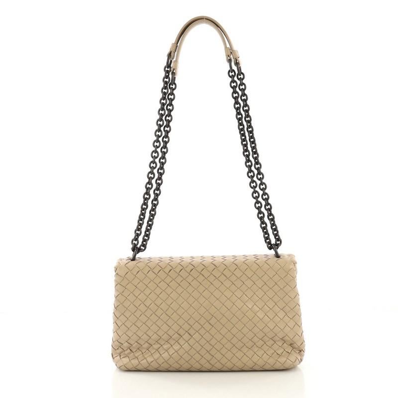Bottega Veneta Olimpia Crossbody Bag Intrecciato Nappa Small In Good Condition In NY, NY