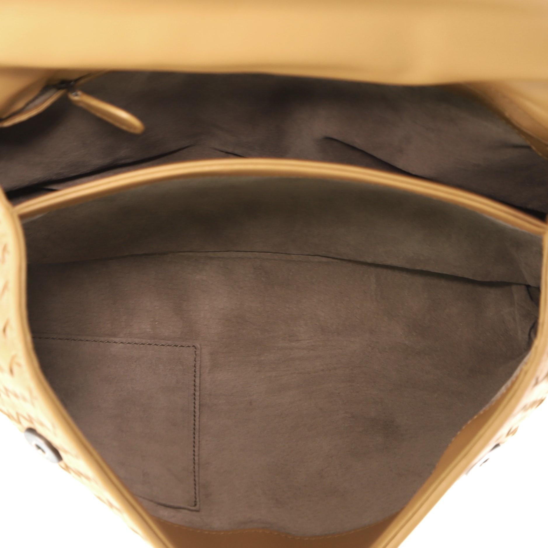 Brown Bottega Veneta Olimpia Shoulder Bag Intrecciato Nappa Medium