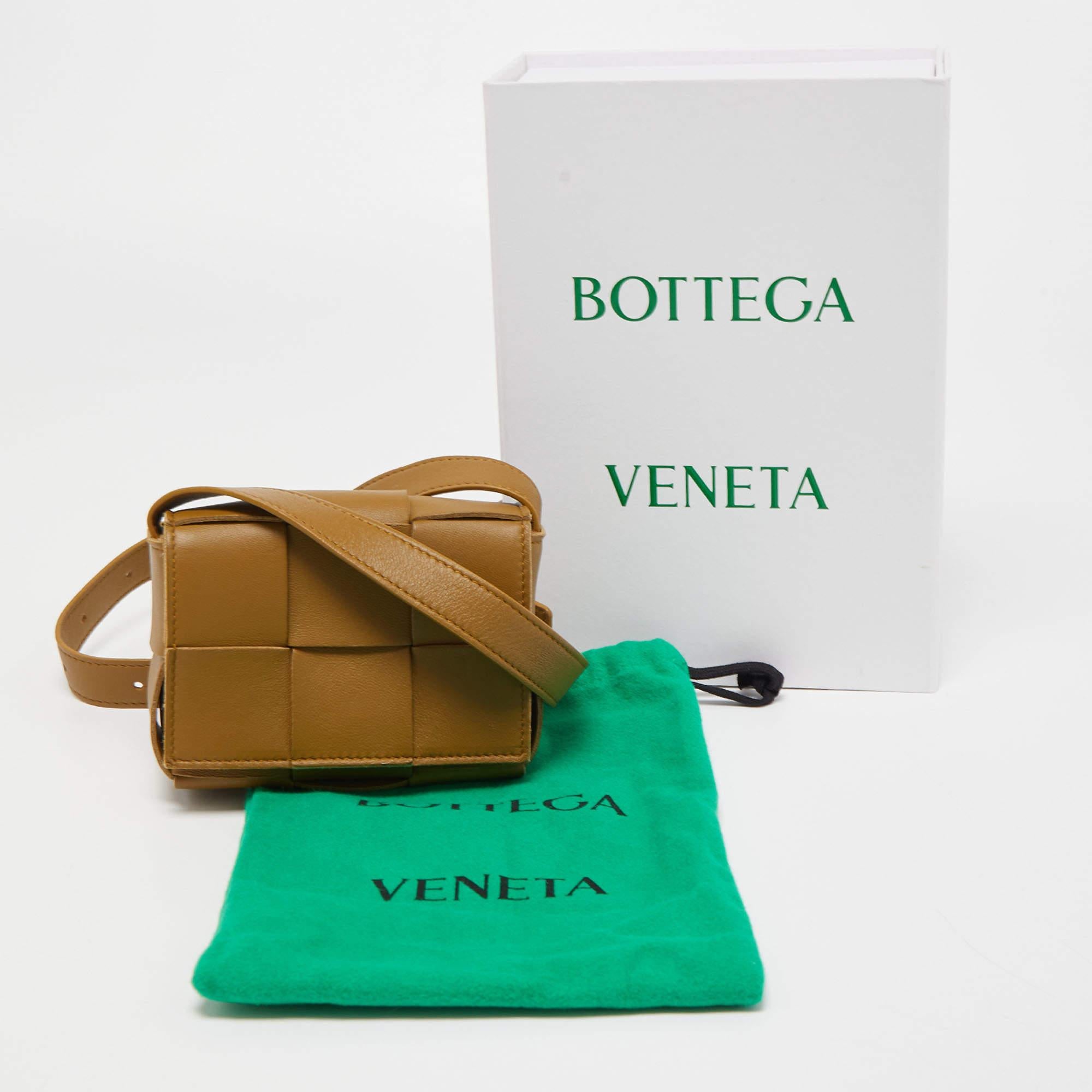 Bottega Veneta Olive Green Intrecciato Leather Mini Candy Cassette Crossbody Bag 6