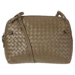 BOTTEGA VENETA olivgrüne Intrecciato Leder NODINI SMALL Umhängetasche