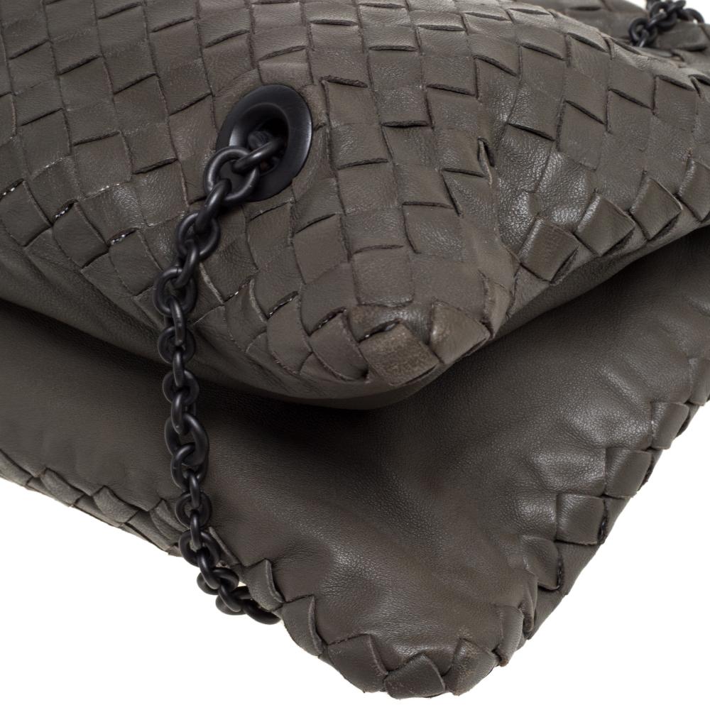 Bottega Veneta Olive Green Intrecciato Nappa Leather Duo Shoulder Bag 5