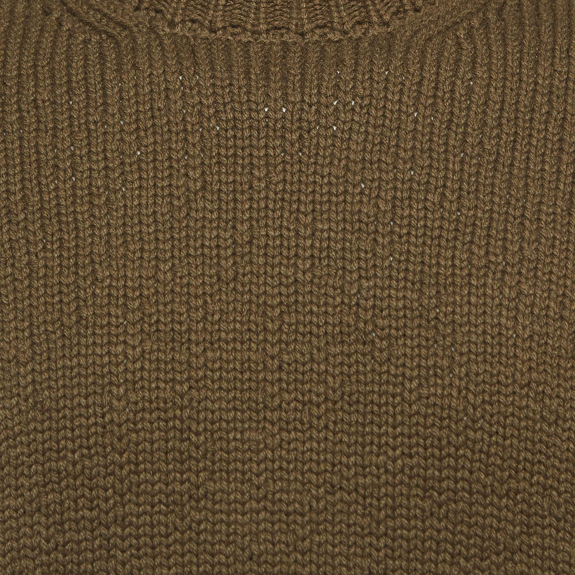 Marron Pull à capuche vert olive Bottega Veneta en vente