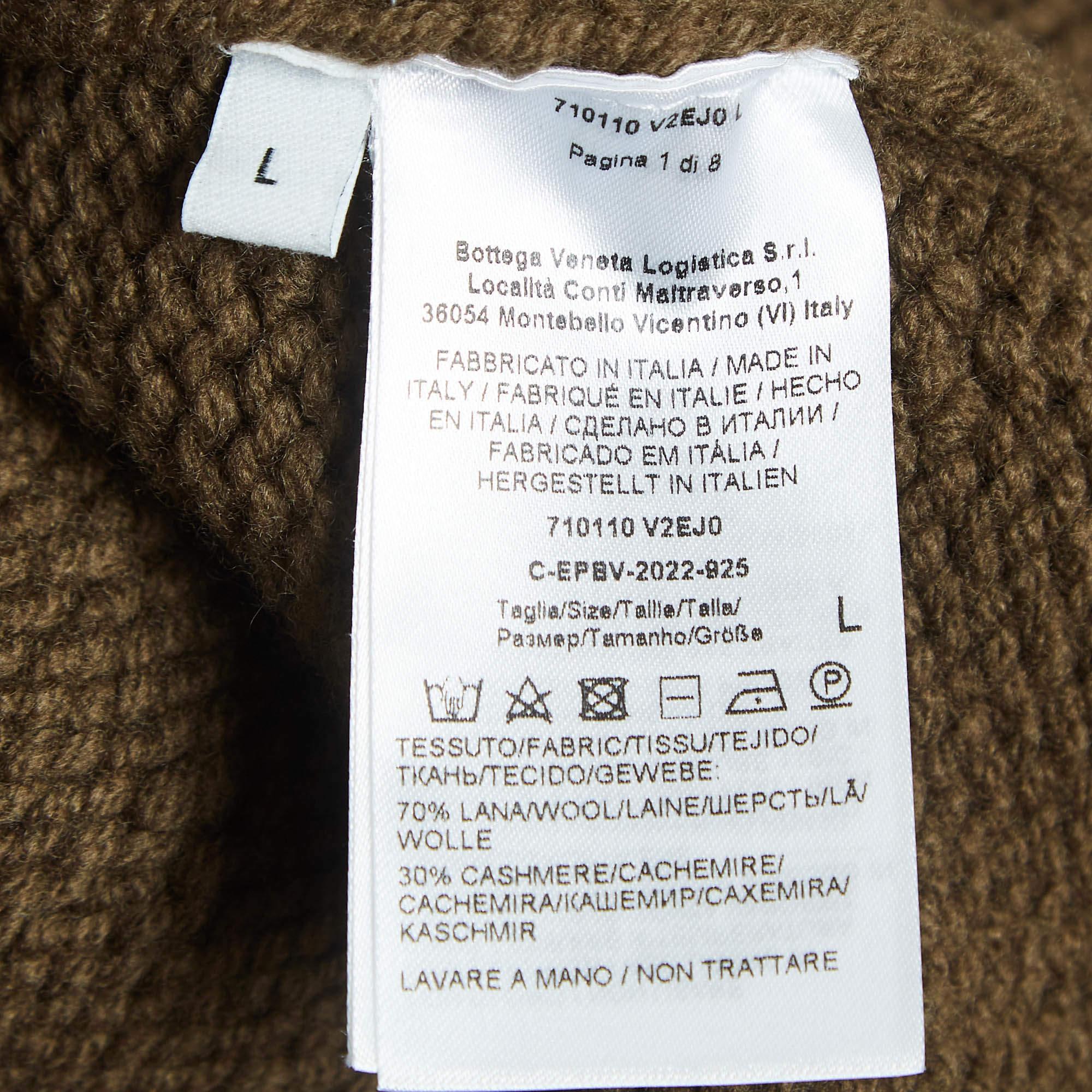 Pull à capuche vert olive Bottega Veneta Pour hommes en vente