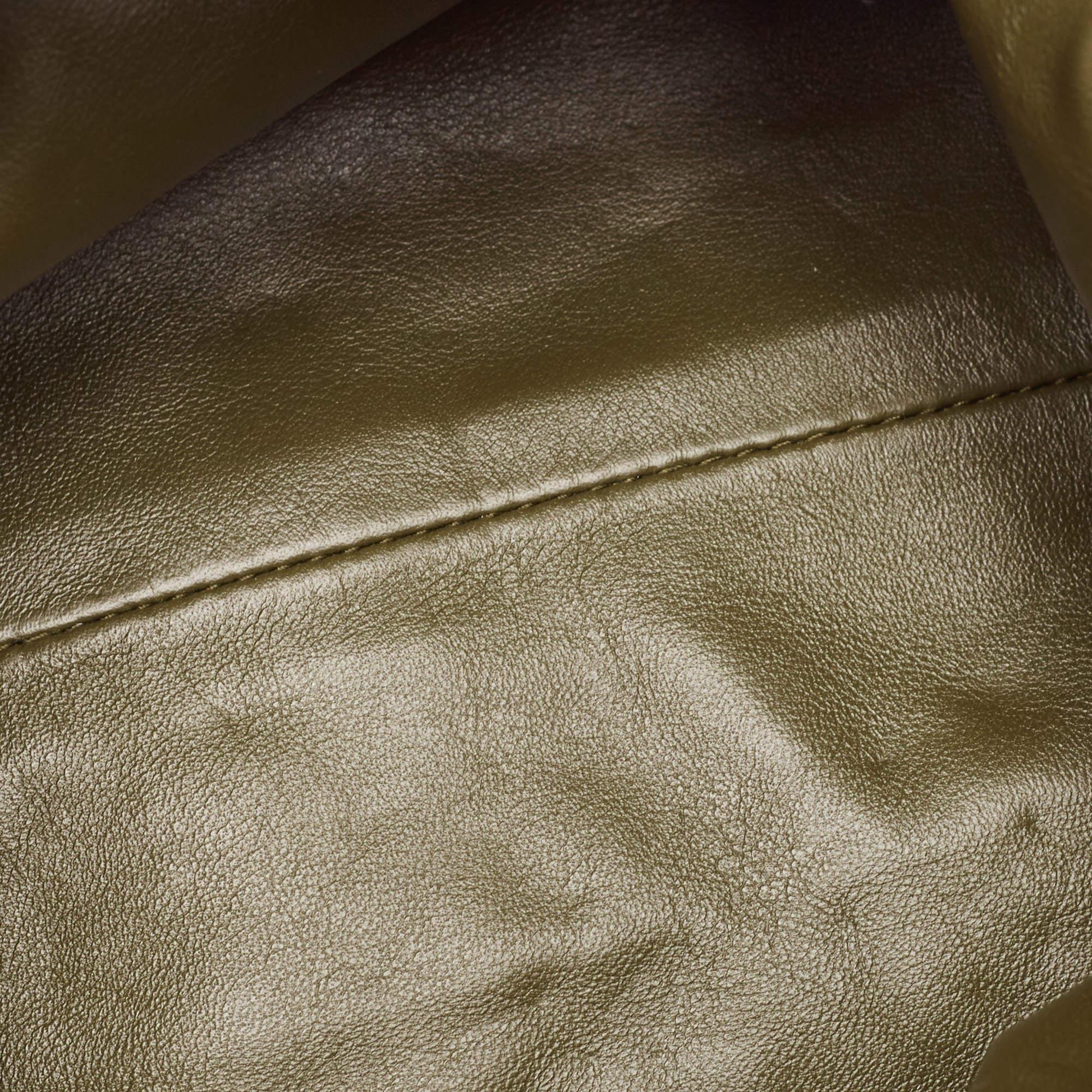 Bottega Veneta Olive Green Leather Mini The Pouch Bag 5