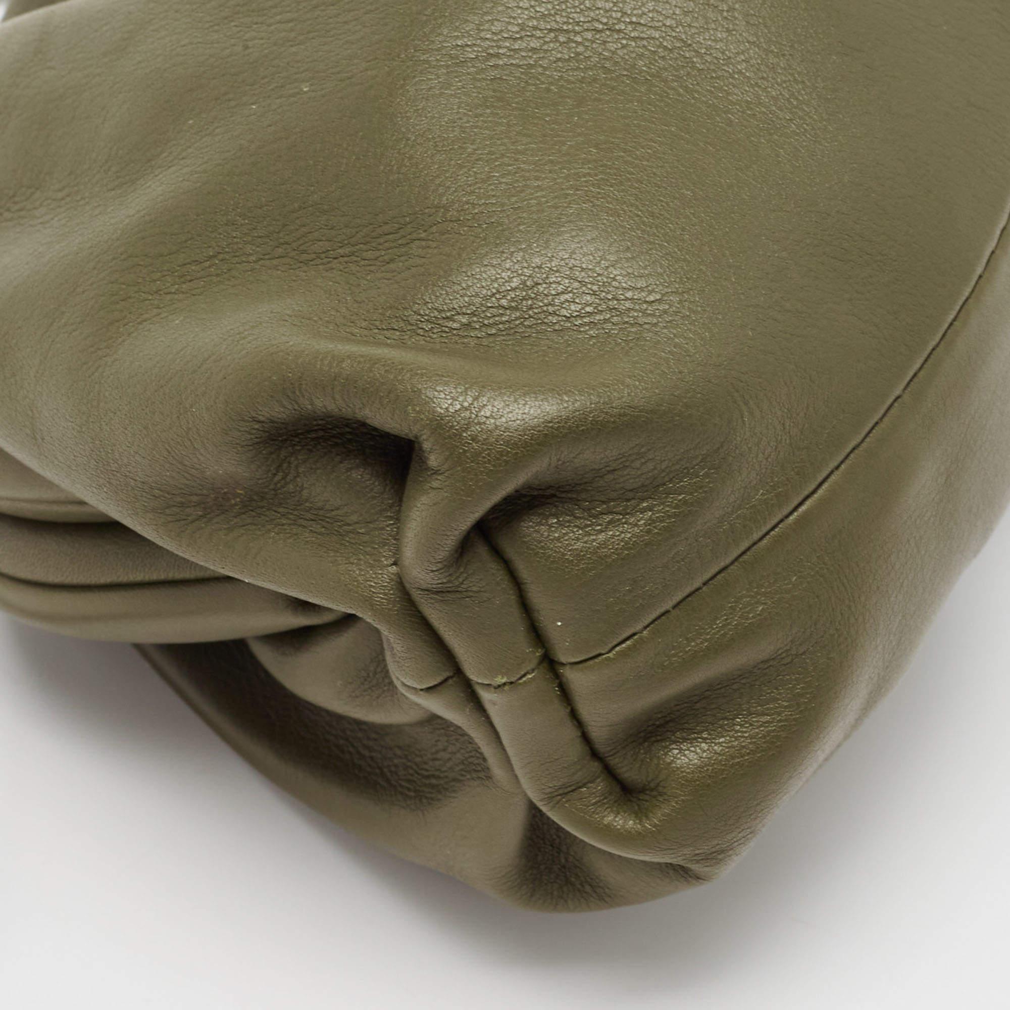 Bottega Veneta Olive Green Leather Mini The Pouch Bag 7
