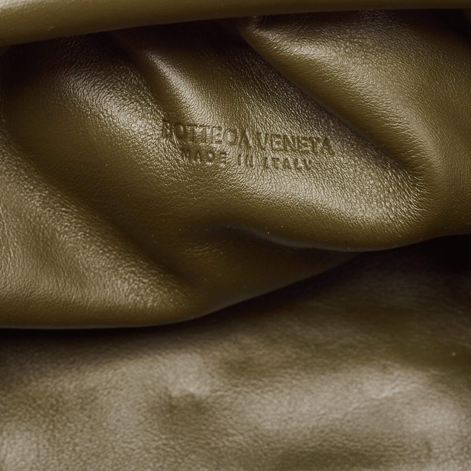 Bottega Veneta Olive Green Leather Mini The Pouch Bag 4