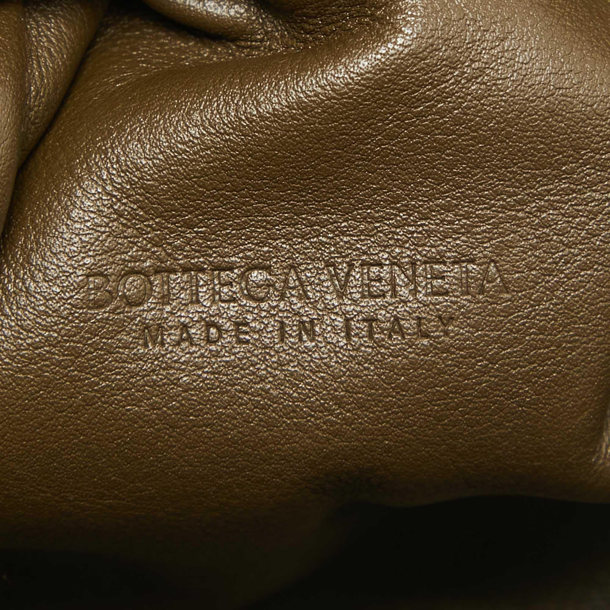 Bottega Veneta Olive Green Leather Mini The Pouch Bag 3