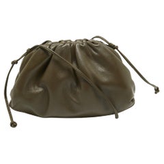 Bottega Veneta Olive Green Leather Mini The Pouch Bag