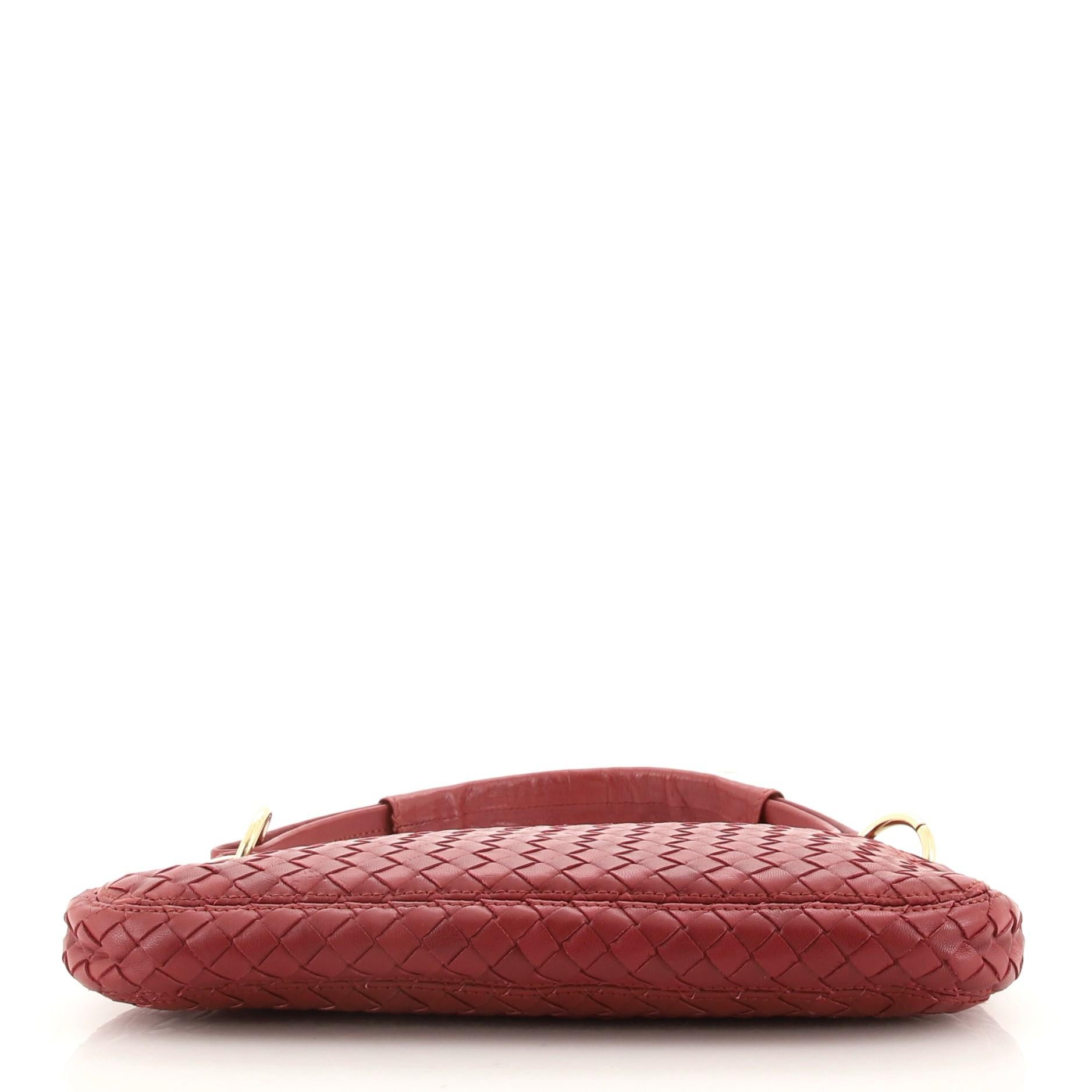 Bottega Veneta One Handle Zip Shoulder Bag Intrecciato Nappa Large In Fair Condition In NY, NY