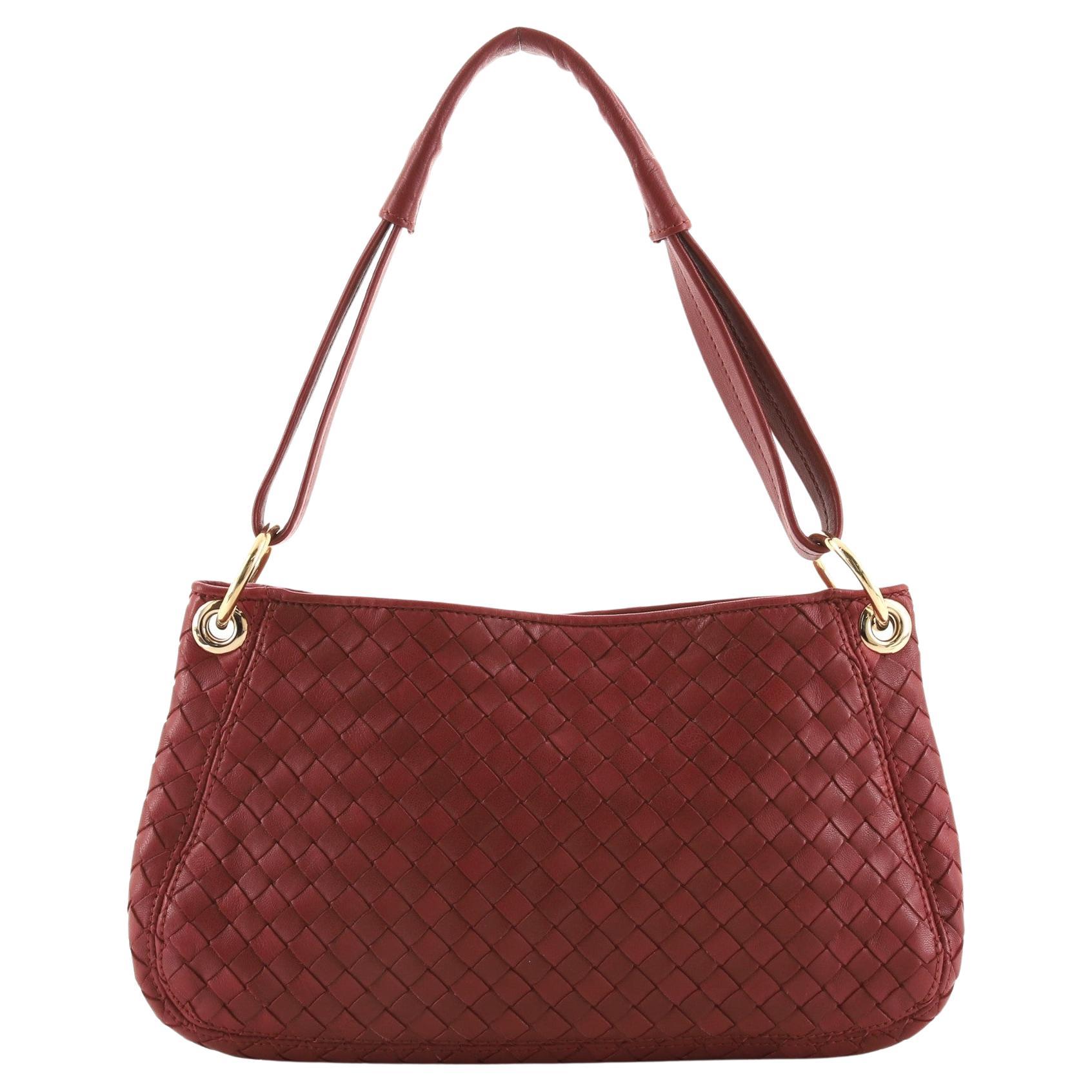 Bottega Veneta One Handle Zip Shoulder Bag Intrecciato Nappa Large