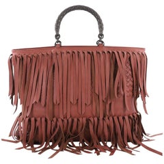Bottega Veneta Open Tote Fringe Intrecciato Nappa Large