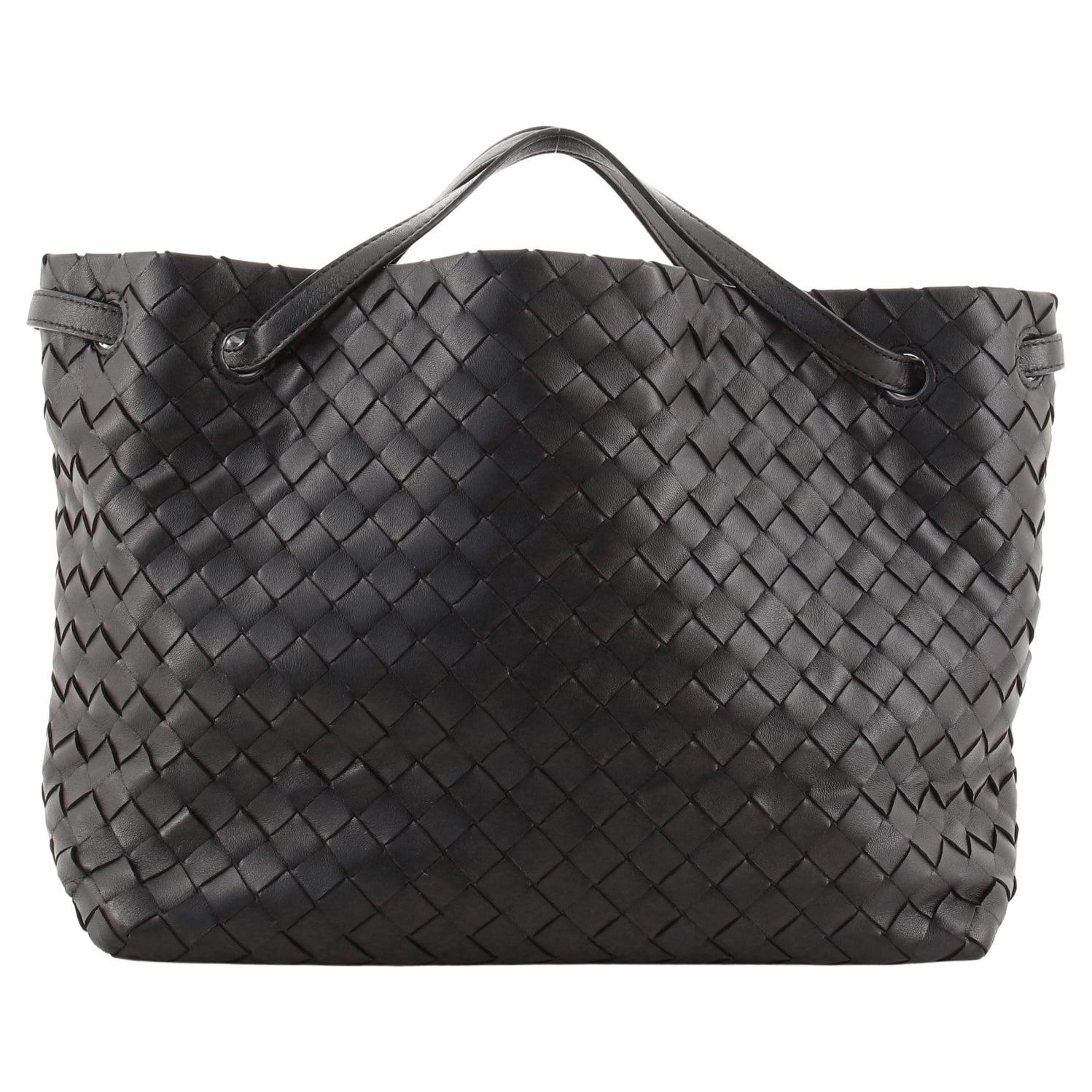 Bottega Dark Grey Woven Leather Medium Limited Edition 143/500