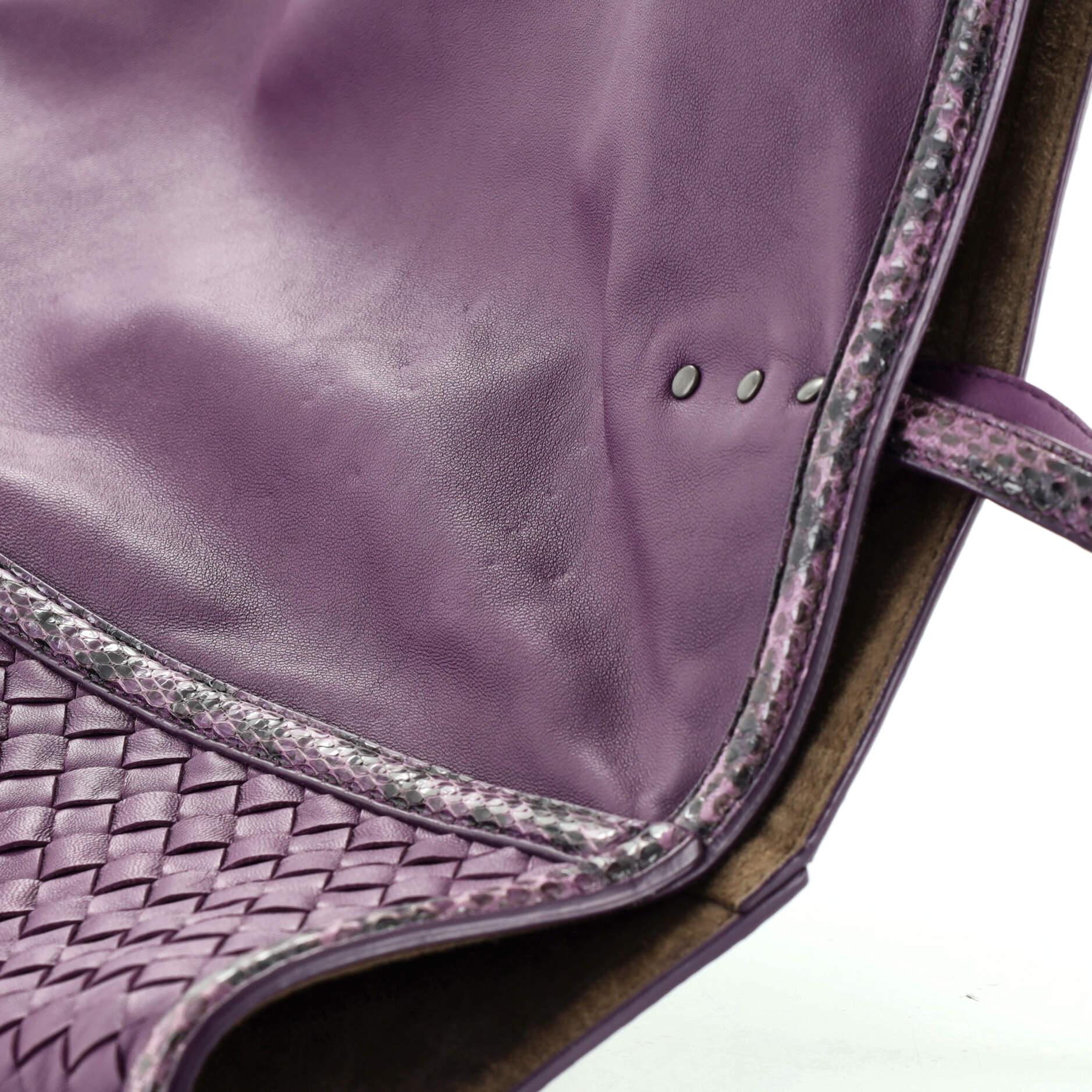 Bottega Veneta Open Tote Leather and Intrecciato Nappa with Ayers Detail Large 3