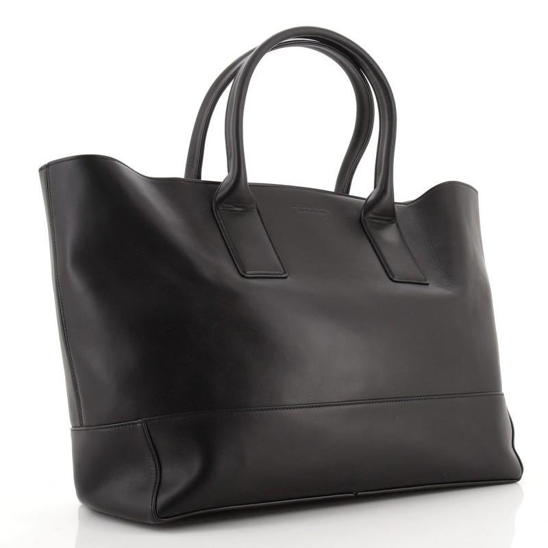 Bottega Veneta Offene Tote Leder XL (Schwarz)
