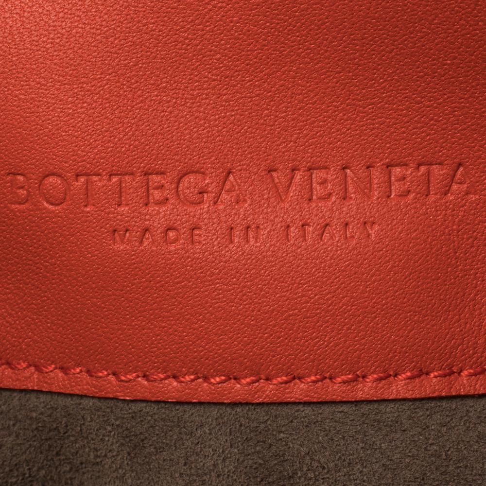 Bottega Veneta Orange Intrecciato Leather Crossbody bag 5