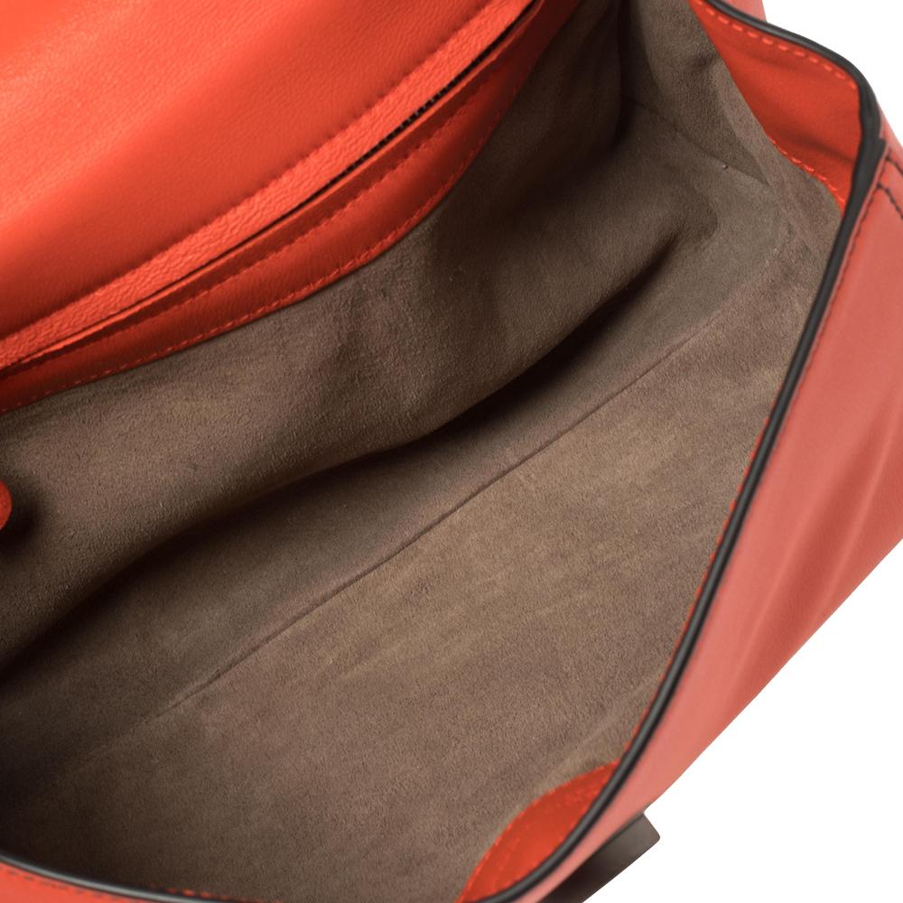 Bottega Veneta Orange Intrecciato Leather Crossbody bag 4