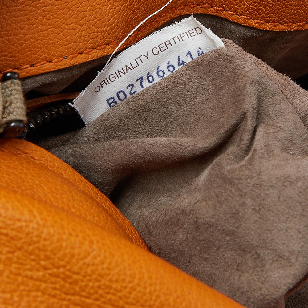 Bottega Veneta Orange Intrecciato Leather Gardena Messenger Bag 5