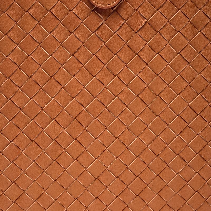 Bottega Veneta Orange Intrecciato Leather Ipad Case 2