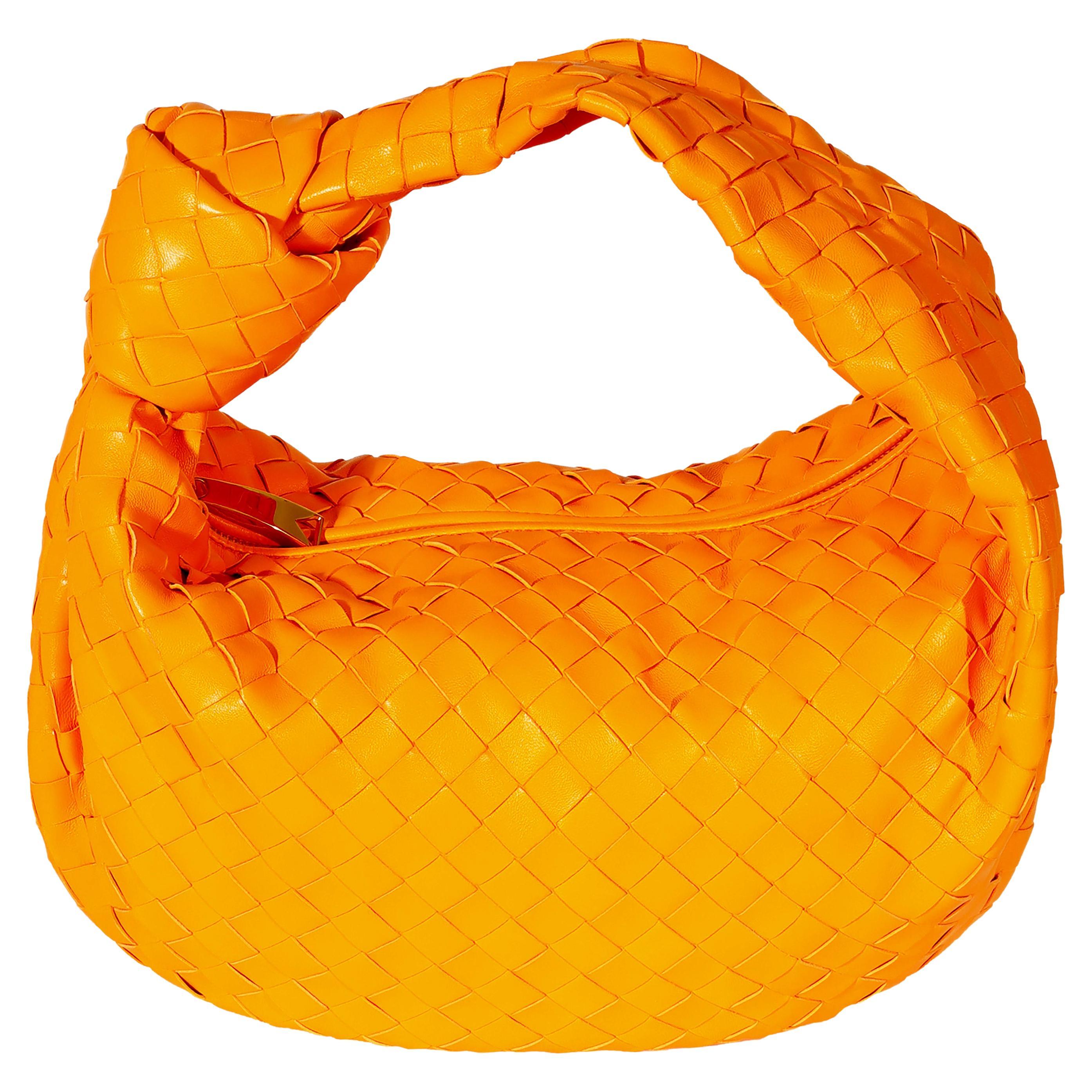 BOTTEGA Vintage Black Leather CLUTCH Handbag SHOULDER BAG Chain