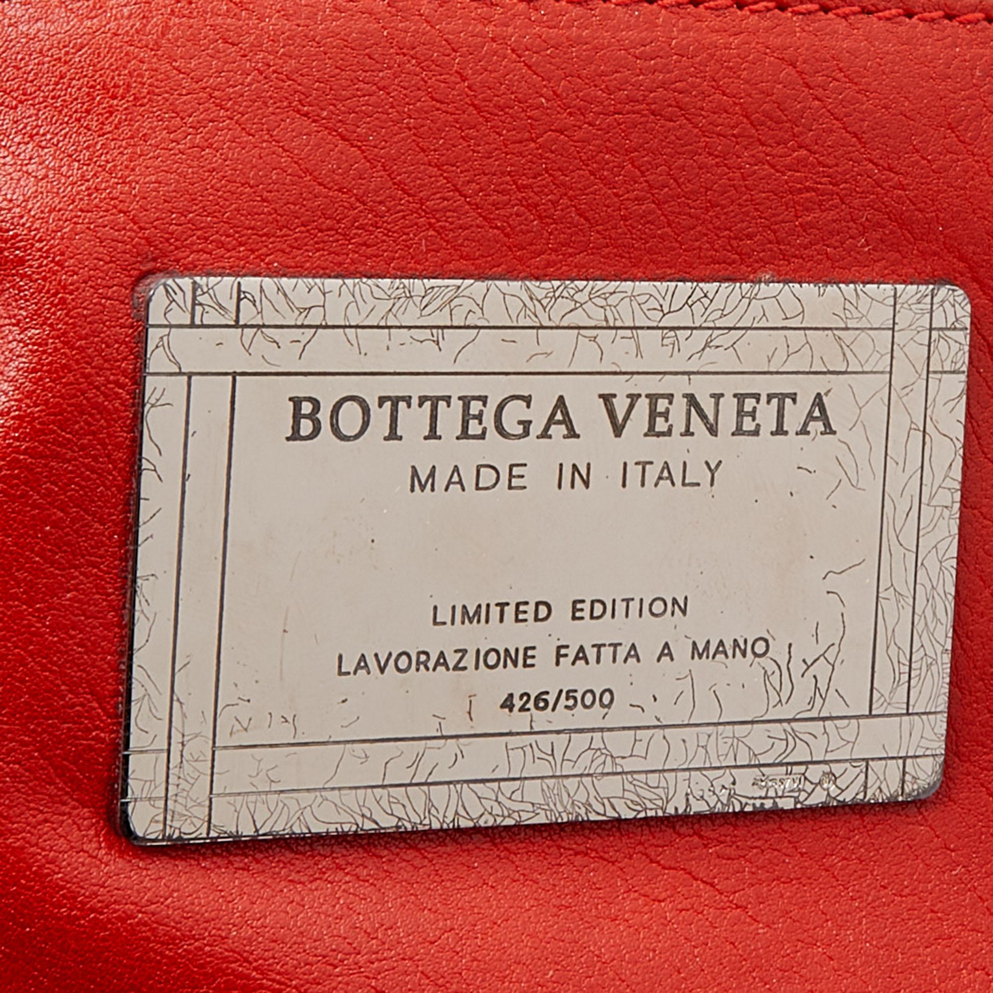 Bottega Veneta Orange Intrecciato Leather Medium Cabat Tote 5