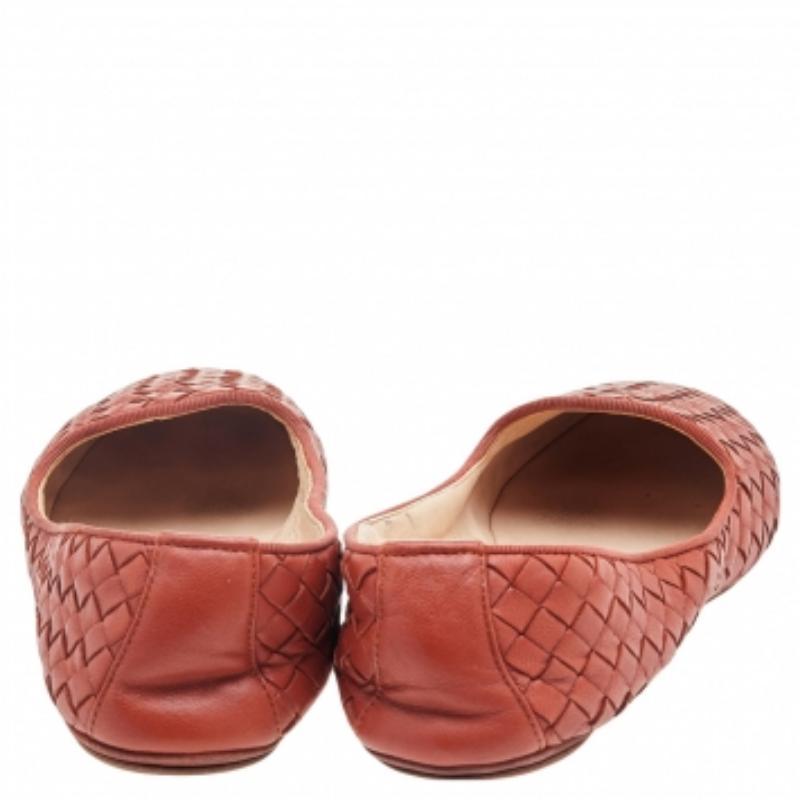 Bottega Veneta Orange Intrecciato Leather Smoking Slippers Size 37 For Sale 1