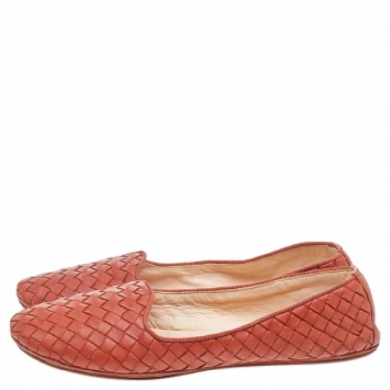 Bottega Veneta Orange Intrecciato Leather Smoking Slippers Size 37 For Sale 3
