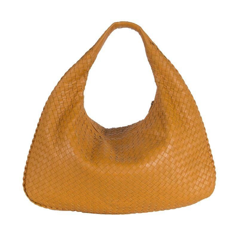 Orange BOTTEGA VENETA orange INTRECCIATO VENETA MEDIUM Hobo Shoulder Bag