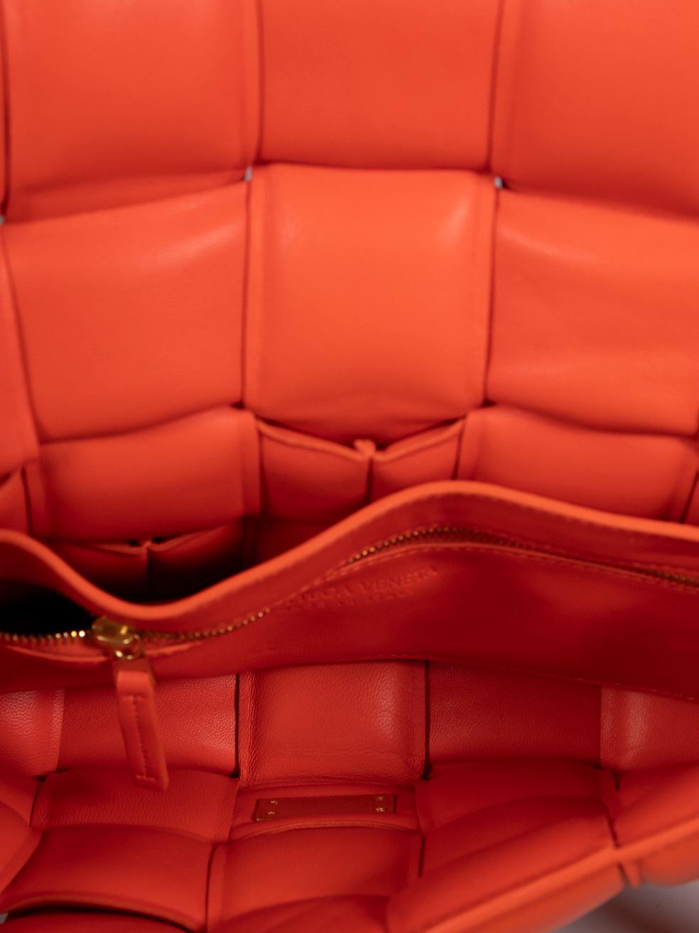Bottega Veneta Orange Leather Cassette Padded Bag 1