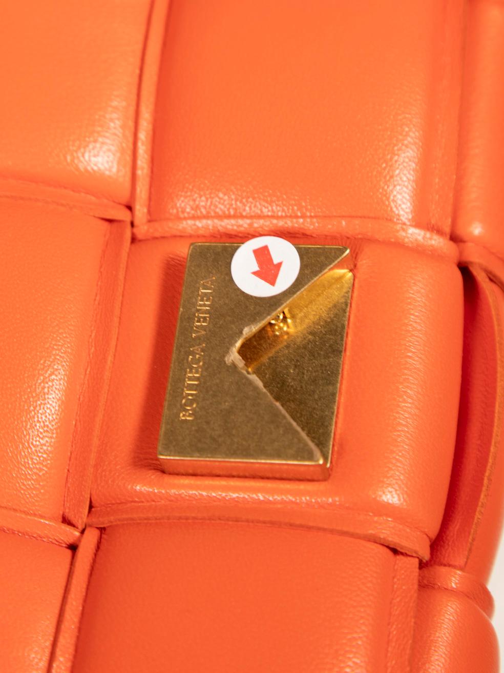 Bottega Veneta Orange Leather Cassette Padded Bag 2