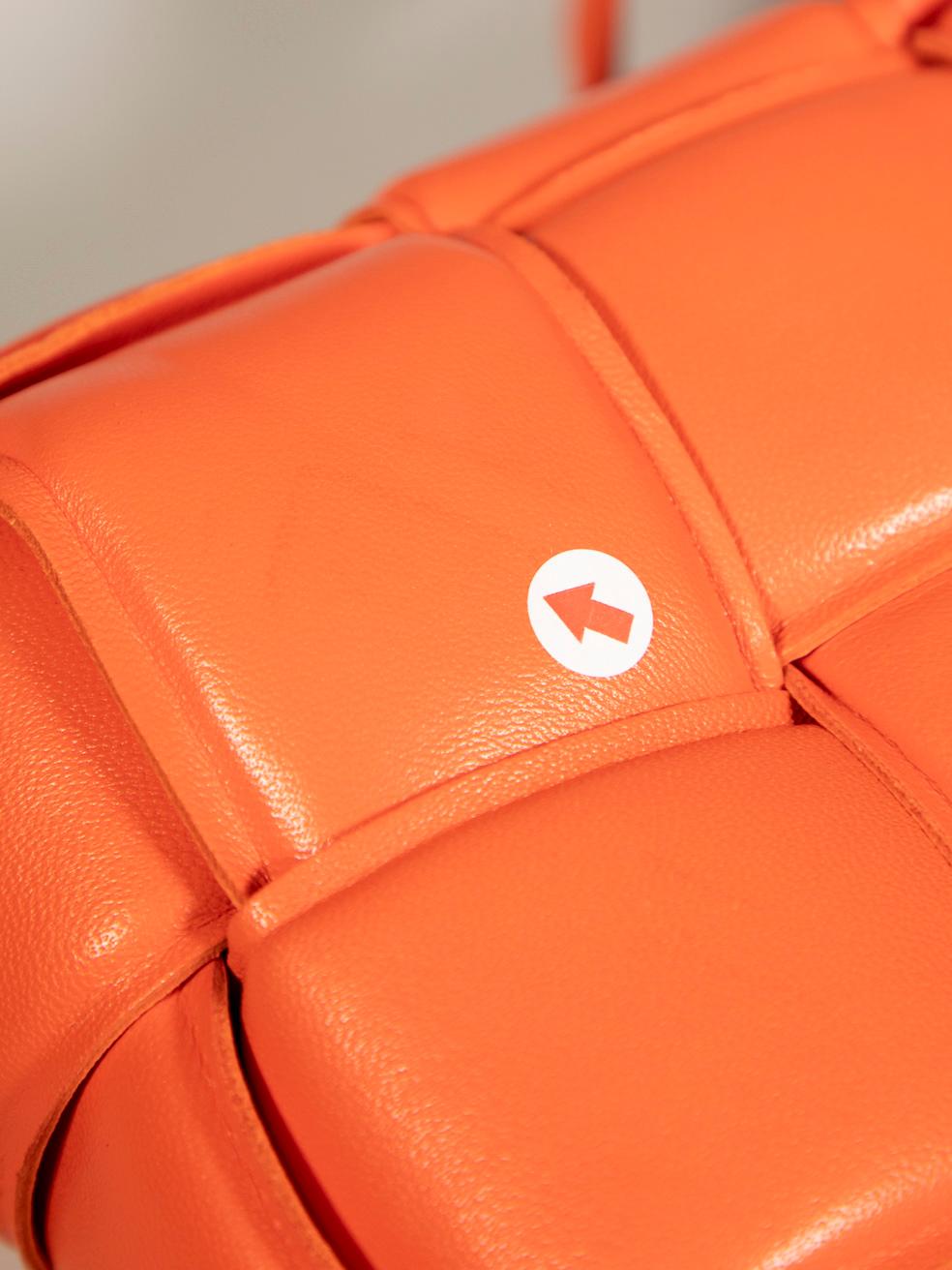 Bottega Veneta Orange Leather Cassette Padded Bag 3