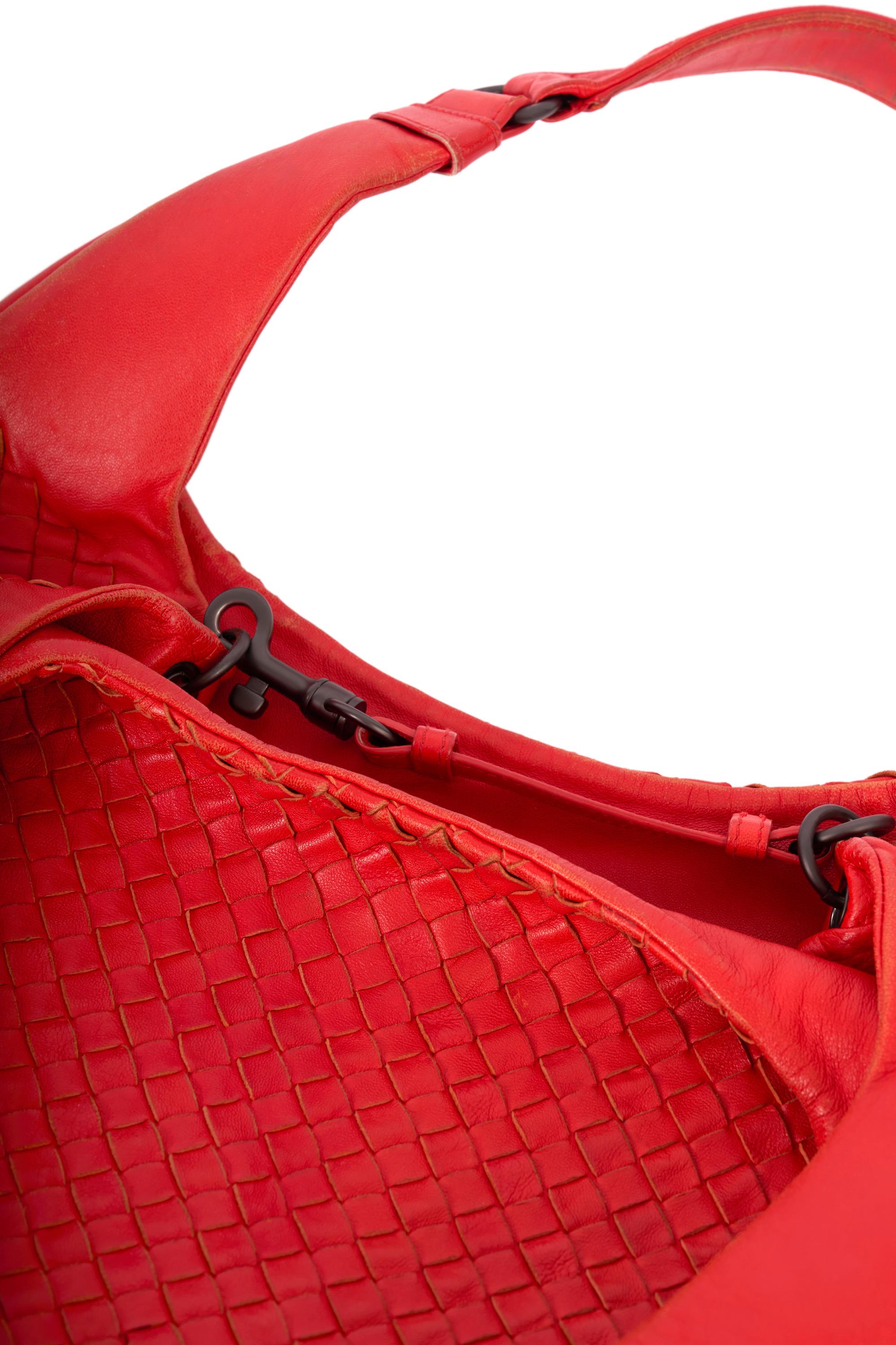 Women's or Men's Bottega Veneta Orange Leather Hobo Cabas Bag For Sale