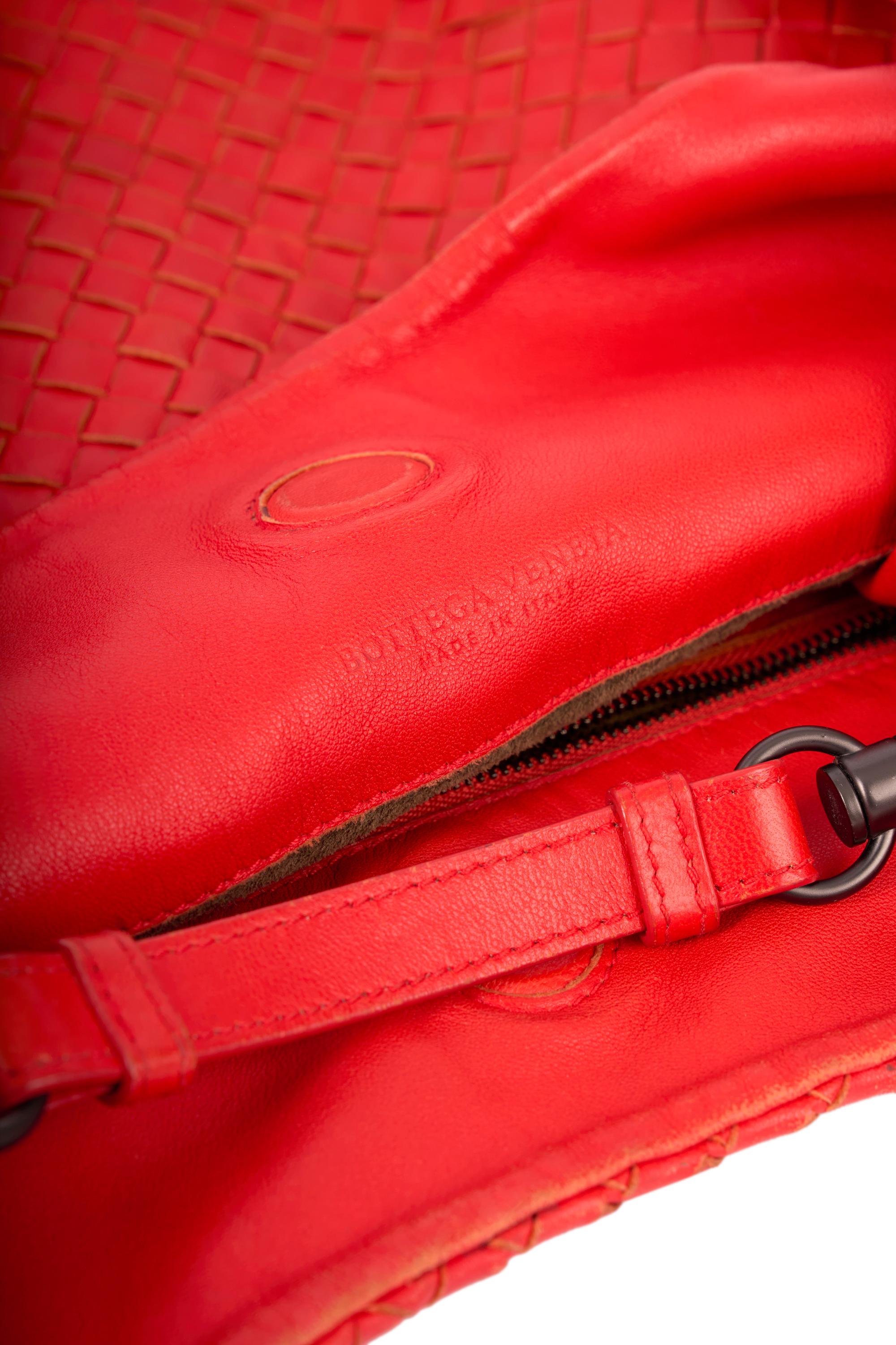Bottega Veneta Orange Leather Hobo Cabas Bag For Sale 1
