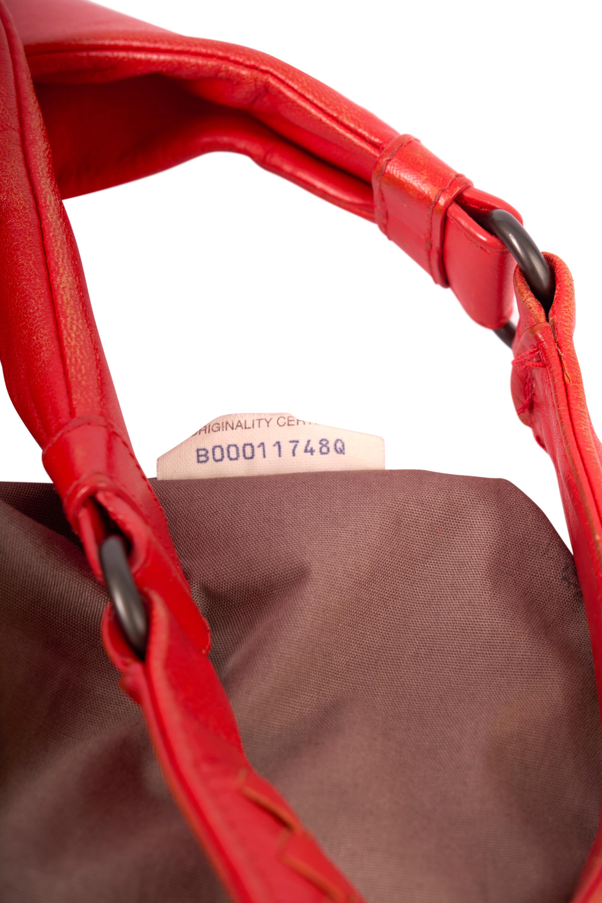 Bottega Veneta Orange Leather Hobo Cabas Bag For Sale 2