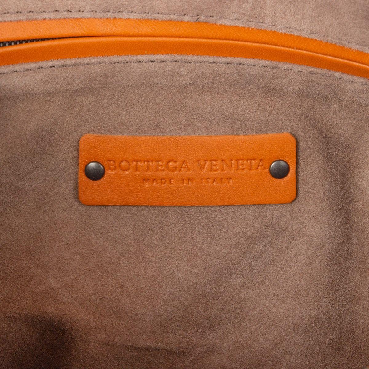 Orange BOTTEGA VENETA orange leather INTRECCIATO NODINI Crossbody Shoulder Bag