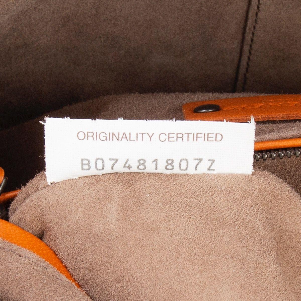 BOTTEGA VENETA orange leather INTRECCIATO NODINI Crossbody Shoulder Bag In Excellent Condition In Zürich, CH