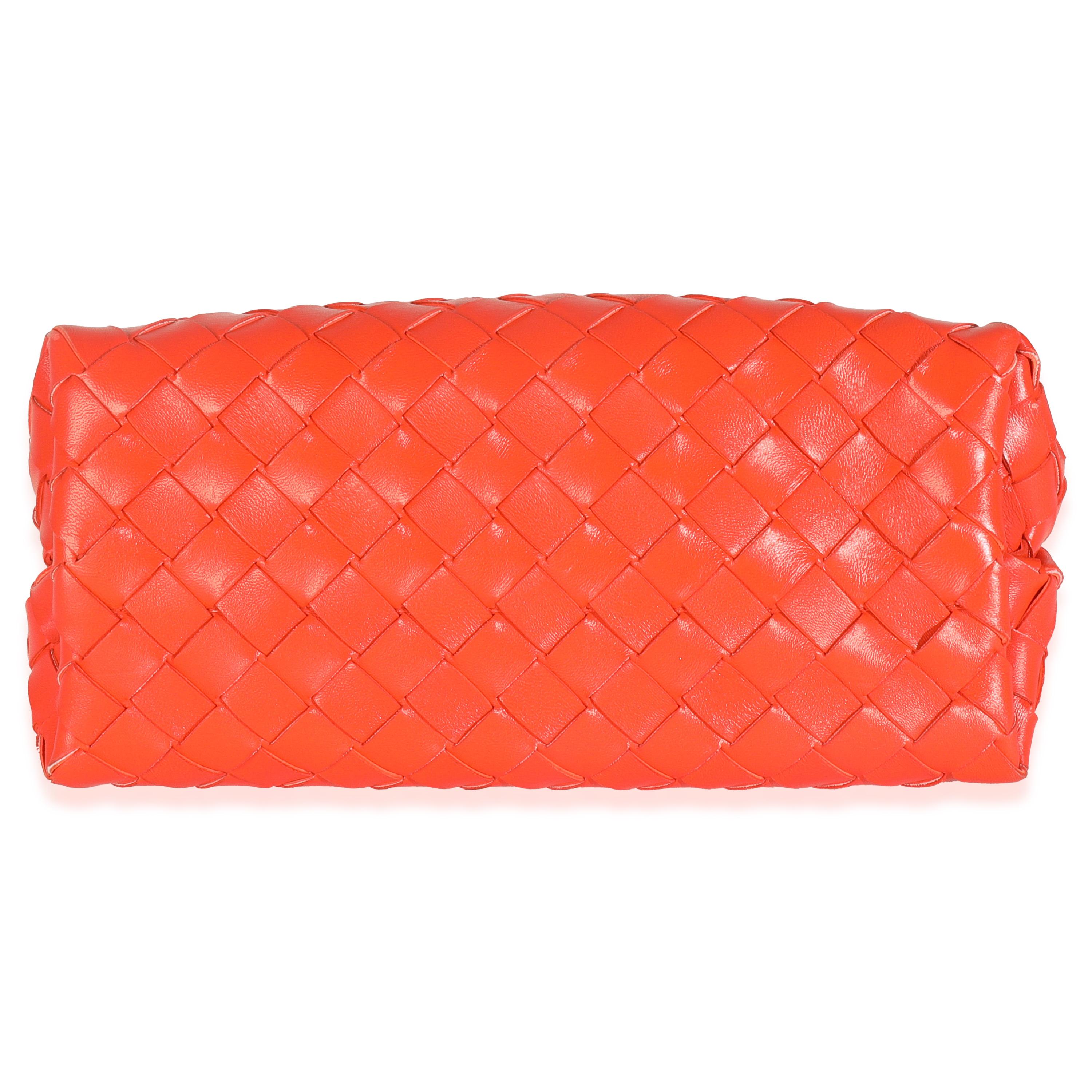 Bottega Veneta Orange Nappa Intrecciato Kleine Andiamo mit Kette im Angebot 3