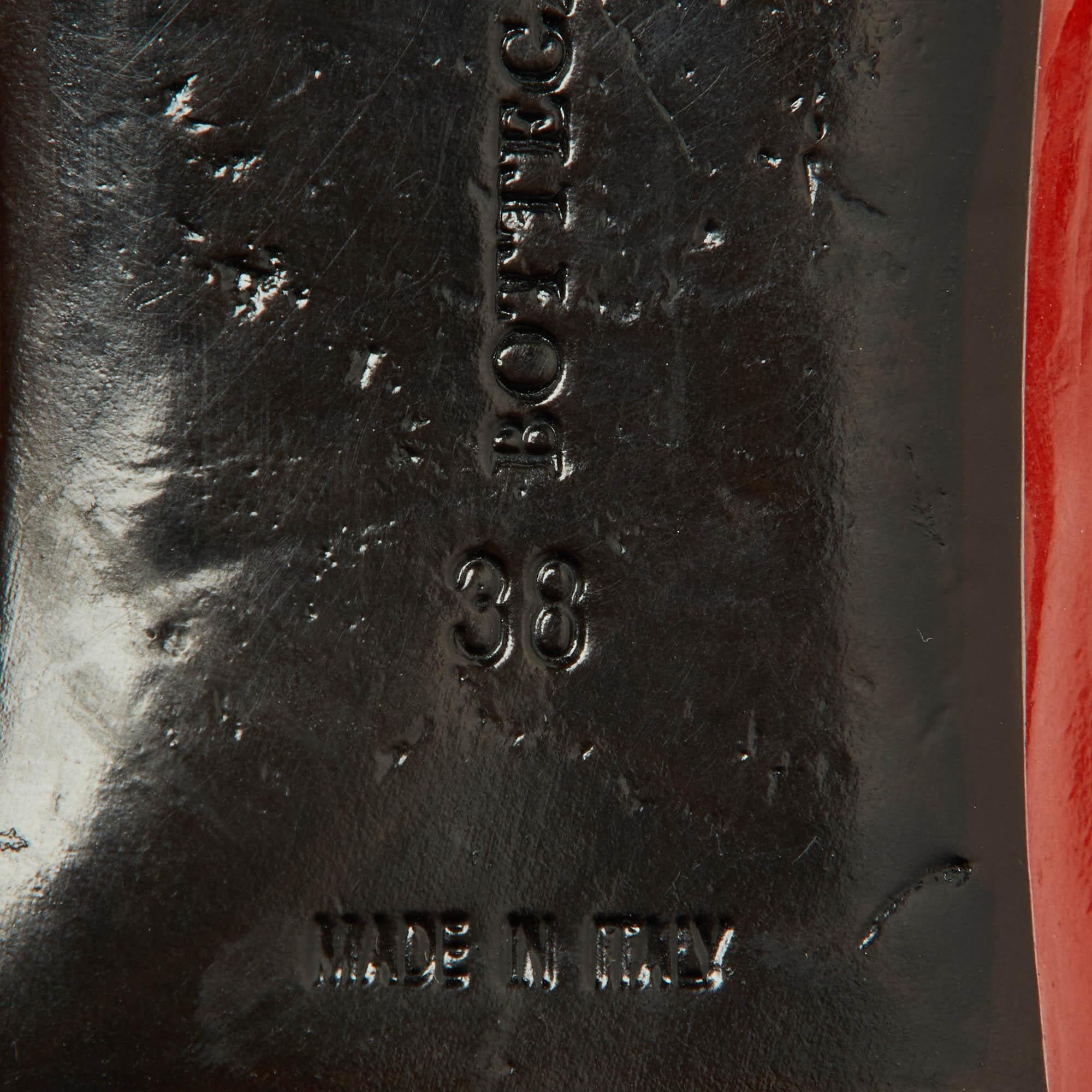 Bottega Veneta Orangefarbene Ballettschuhe aus Lackleder Größe 38 im Angebot 3