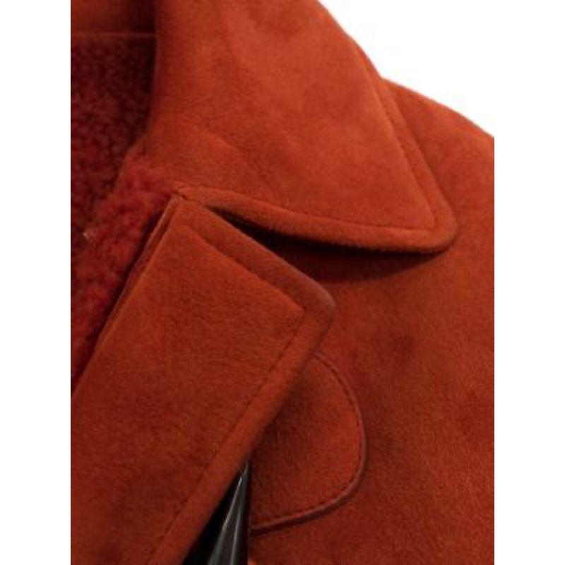 Women's Bottega Veneta Orange Suede Duffle Coat For Sale