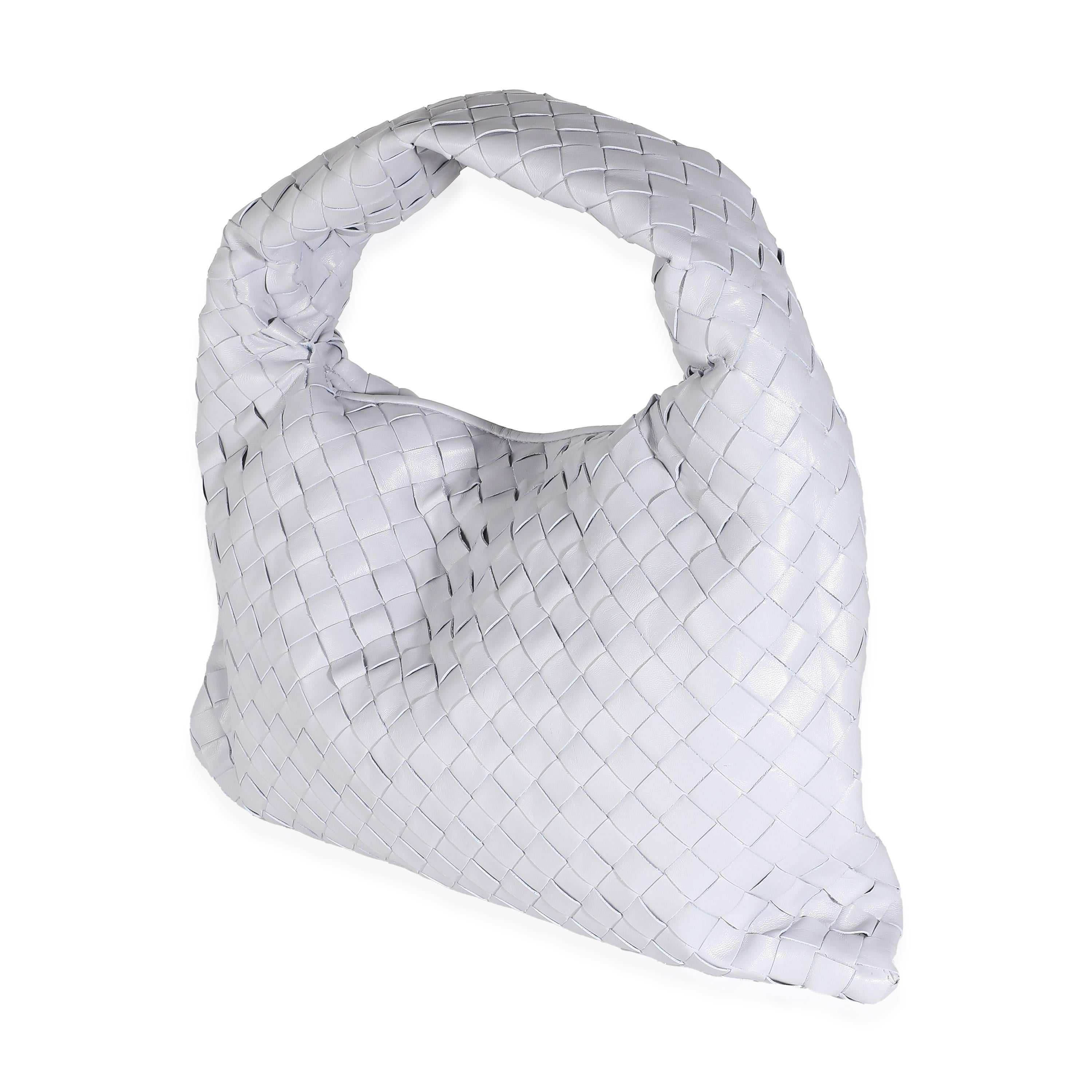 Gris Petit hobo Bottega Veneta Oyster Nappa Intrecciato en vente