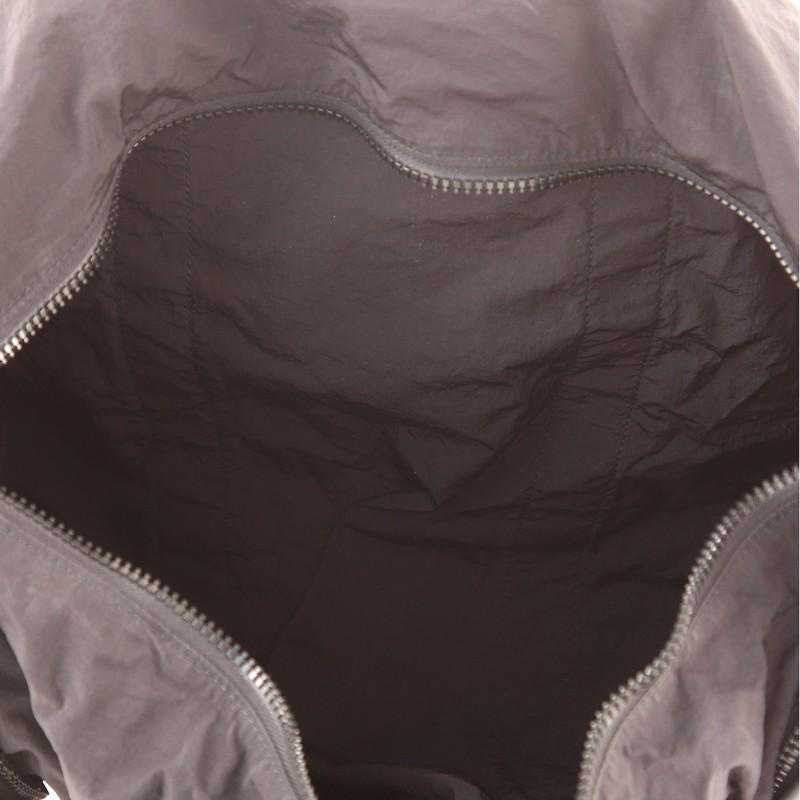 Black  Bottega Veneta Packable Zip Duffle Bag Nylon with Intrecciato Nappa Large