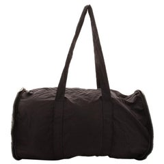 Bottega Veneta Packable Zip Duffle Bag Nylon with Intrecciato Nappa Large