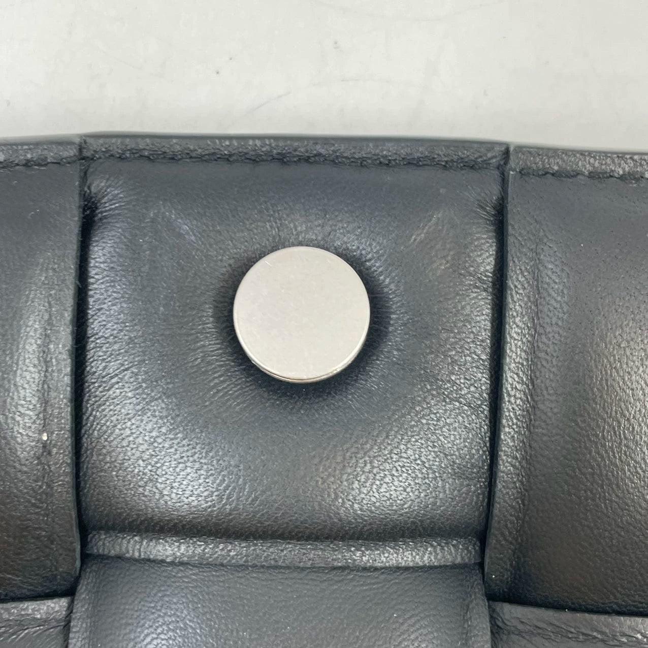 Bottega Veneta Padded Cassette Black Leather For Sale 8