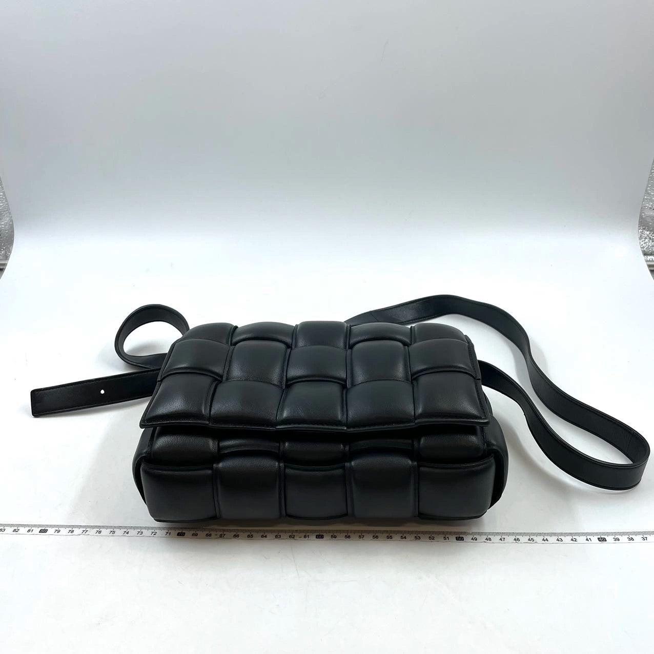 Bottega Veneta Padded Cassette Black Leather For Sale 2