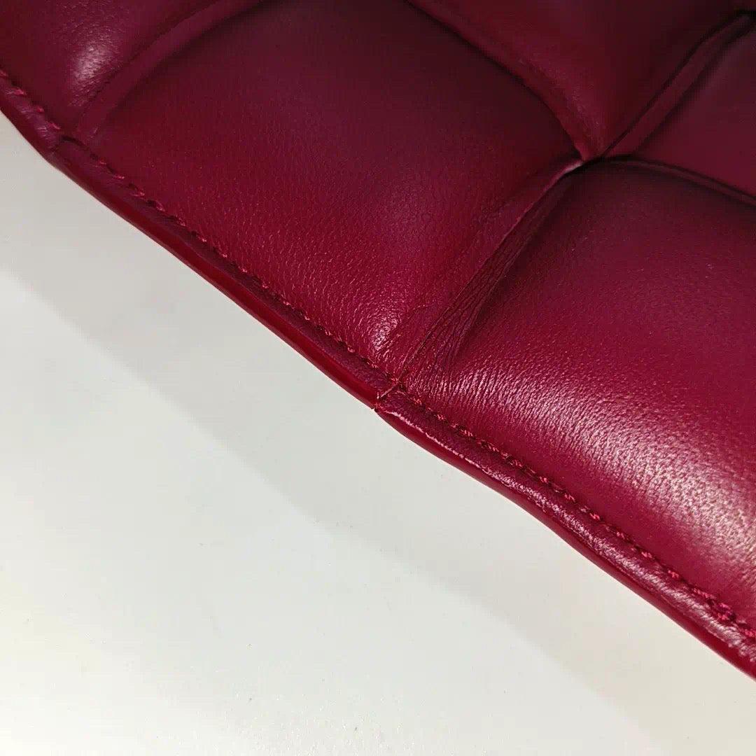 Bottega Veneta Padded Cassette Burgundy Red Leather For Sale 7