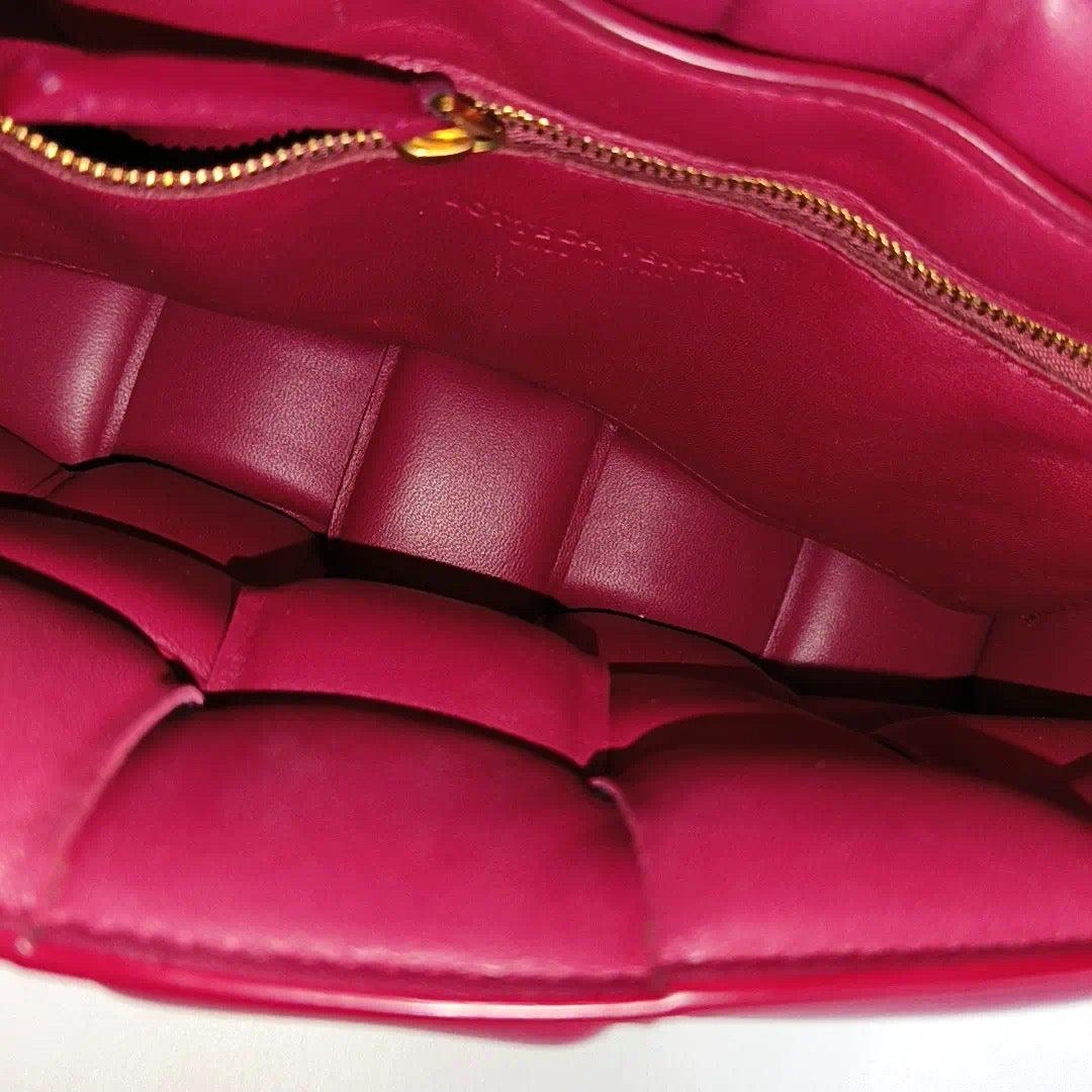 Bottega Veneta Padded Cassette Burgundy Red Leather For Sale 4