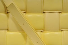 Bottega Veneta Padded Cassette Crossbody Bag Yellow Intrecciato Leather